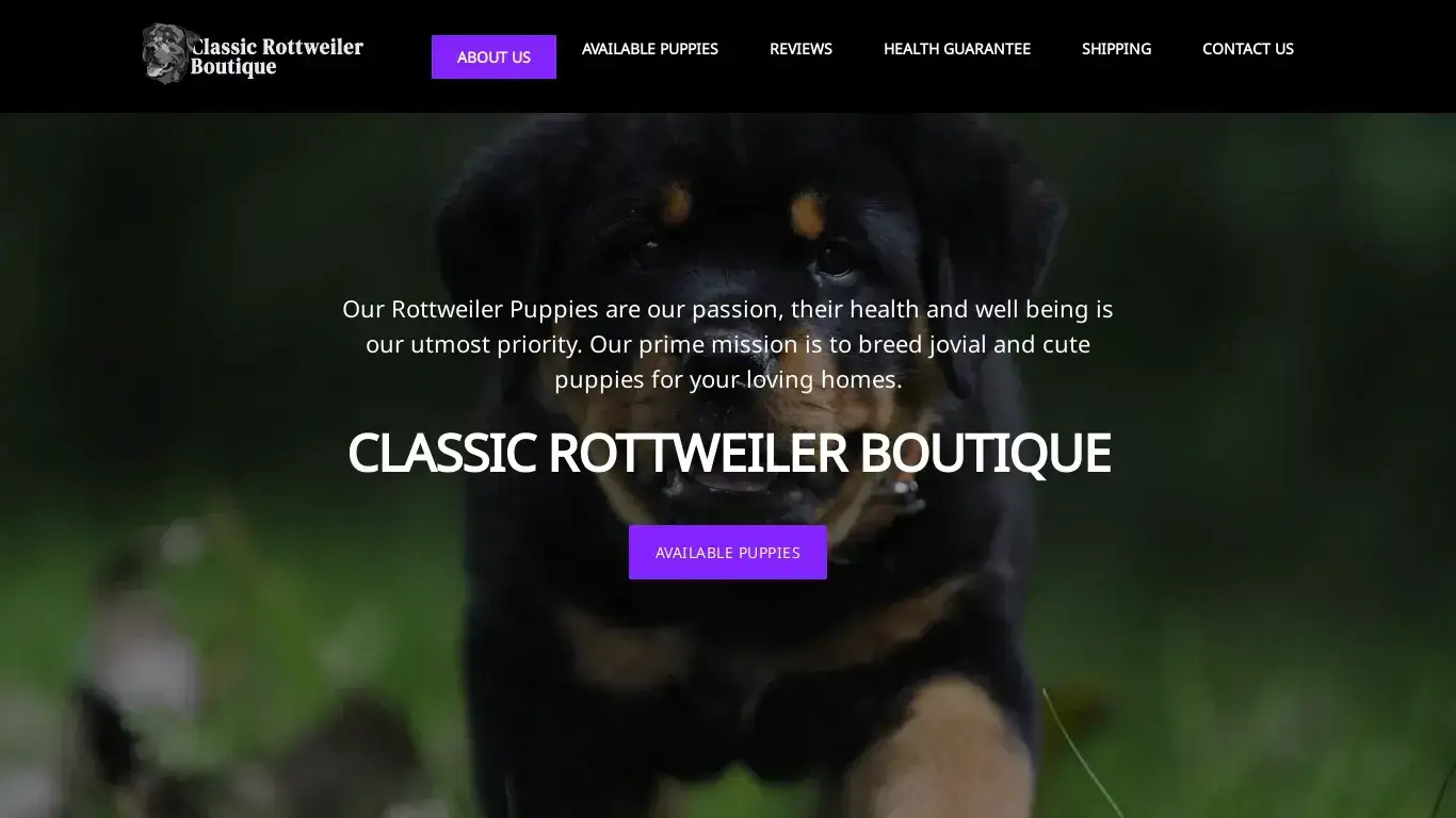is Welcome to Classic Rottweiler Boutique legit? screenshot