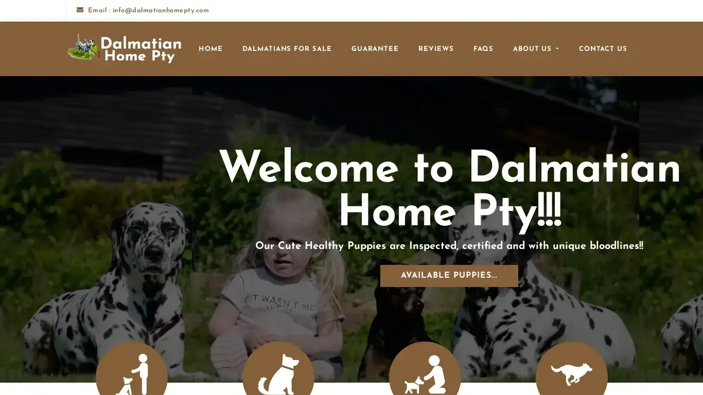 is Welcome | Healthy Dalmatian Puppies for sale | dalmatianhomepty.com legit? screenshot