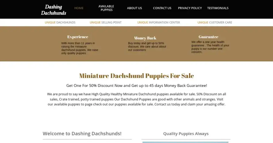 Is Dashingdachshundpuppies.com legit?