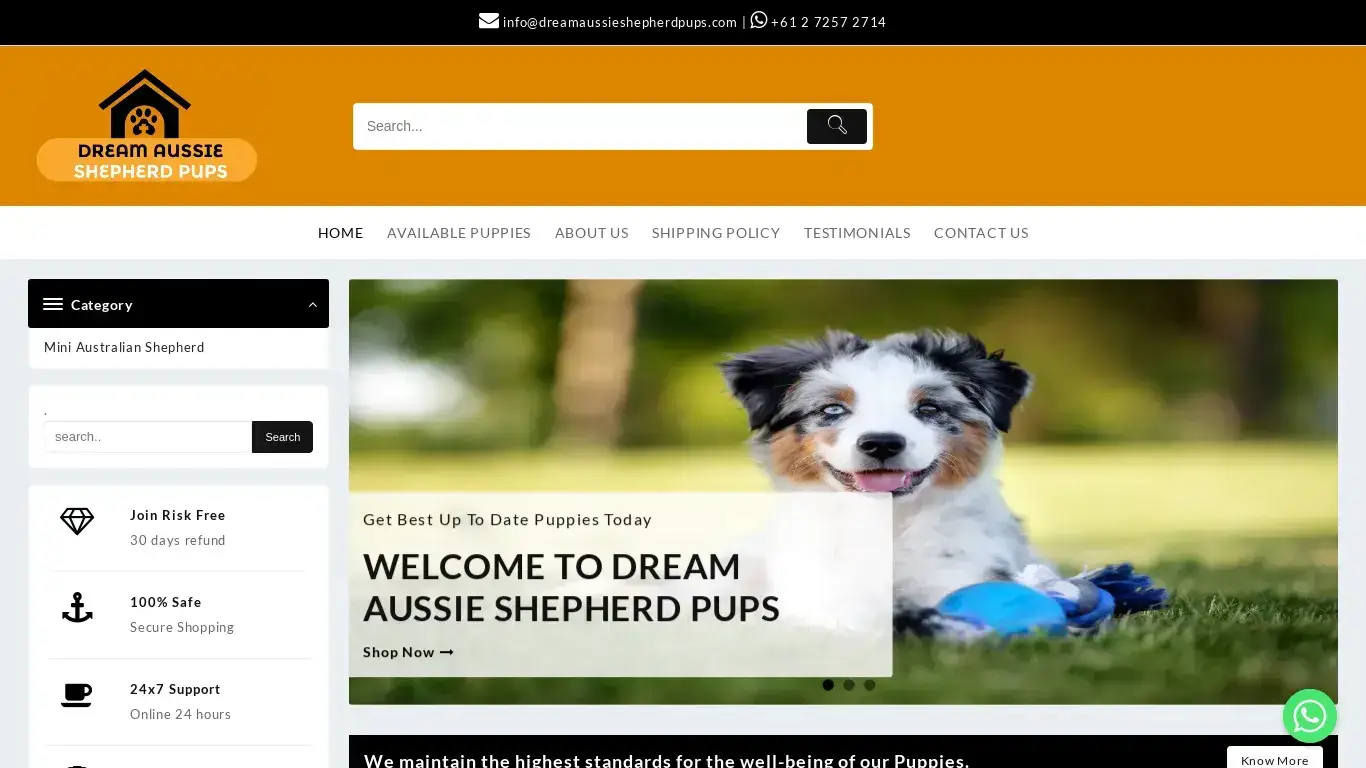 is Dream Aussie Shepherd Pups – Best Mini Australian Shepherd Home In Australia, With Fast & Safe Delivery legit? screenshot
