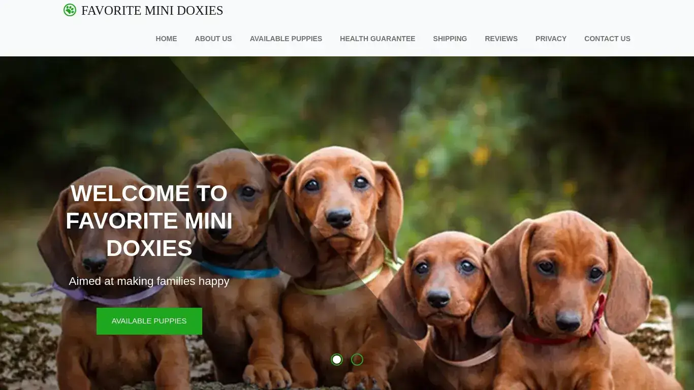 is Welcome To Favorite Mini Doxies Puppy Website - Aimed at making families happy. legit? screenshot