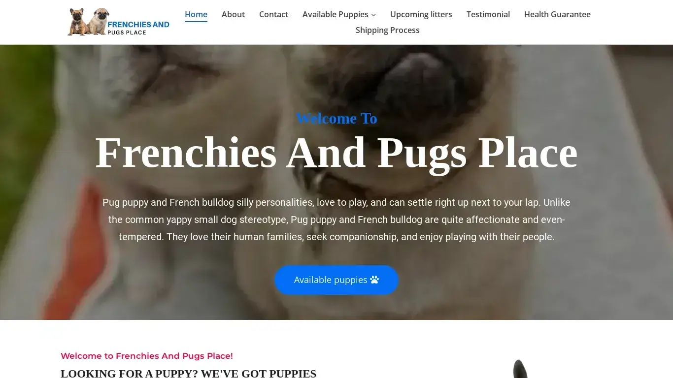 is Frenchies And Pugs Place legit? screenshot