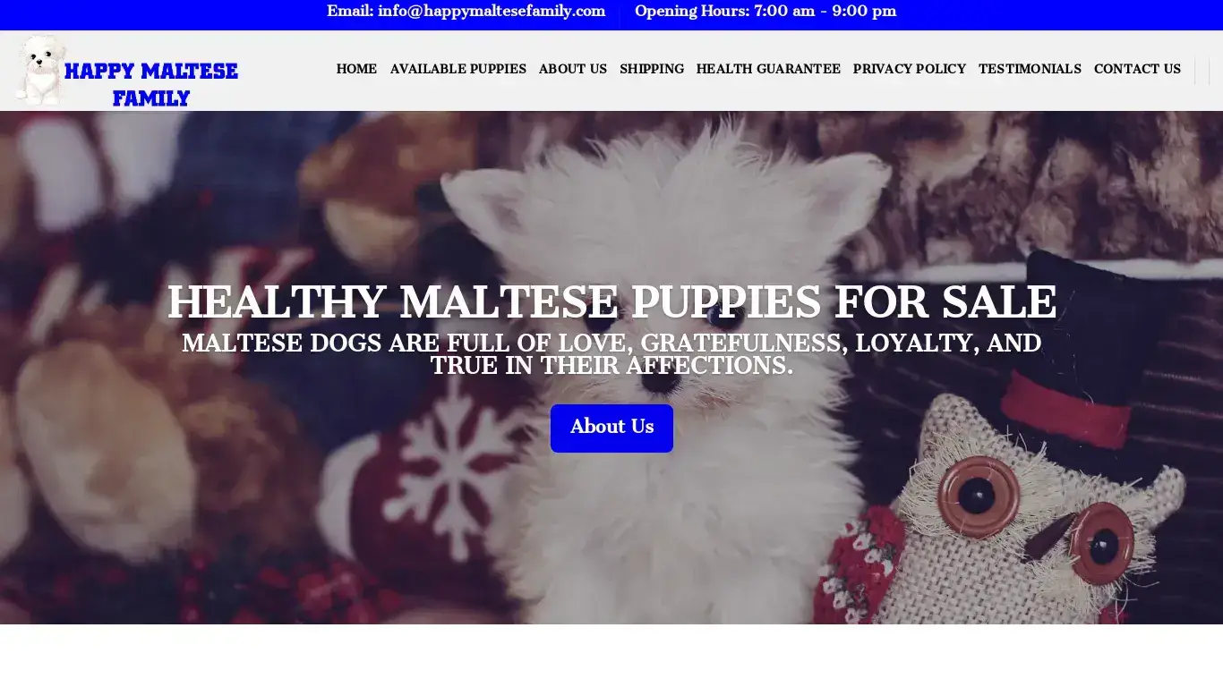 is Happy Maltese Family – Buy Your Maltese Puppy Online legit? screenshot