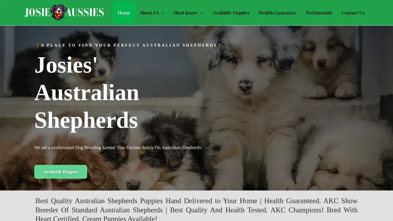 is Buy Australian Shepherds Online legit? screenshot