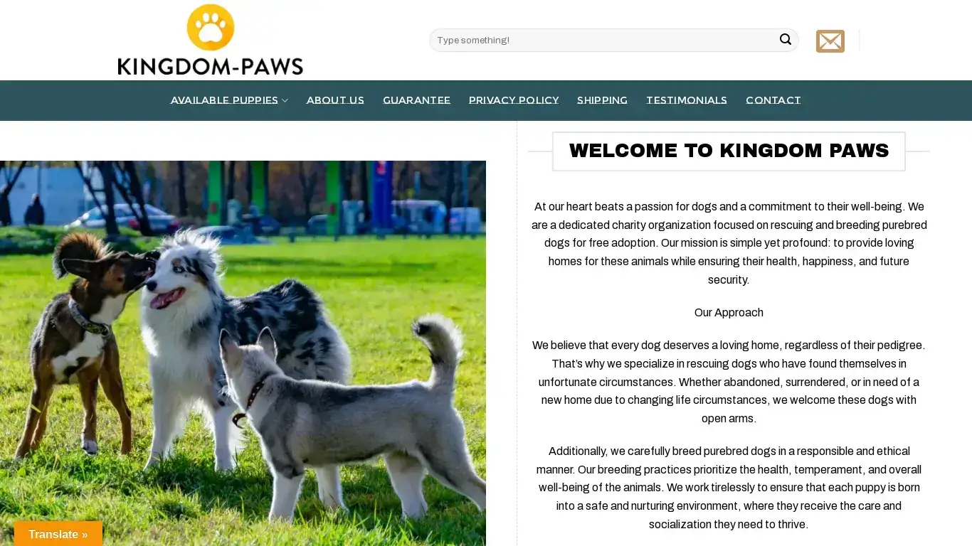 is HOME | Kingdom-Paws legit? screenshot