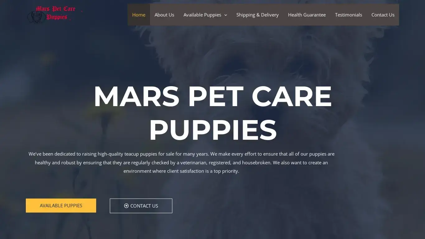 is Mars Pet Care Puppies legit? screenshot