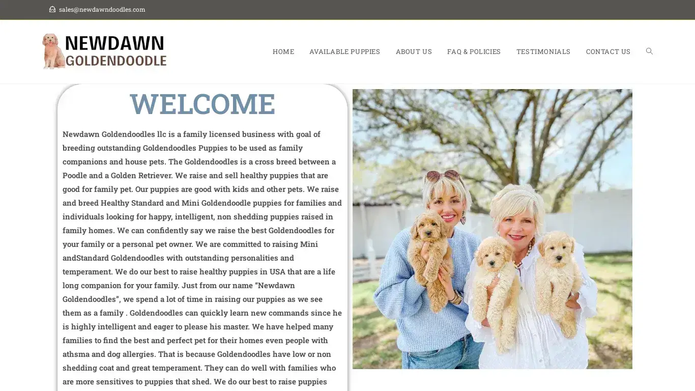 is Newdawn Goldendoodle Kennel – Licensed Goldendoodle  Breeders legit? screenshot