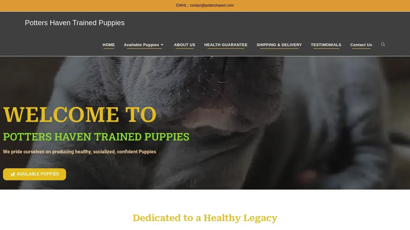 is HOME - Potters Haven Trained Puppies legit? screenshot