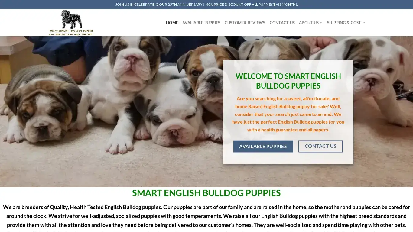 is HOME - Smart English Bulldog Puppies legit? screenshot