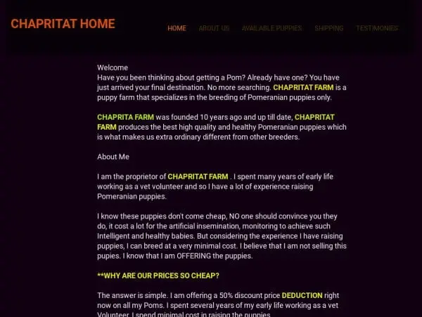 Screenshot of