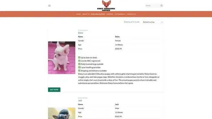 Screenshot of