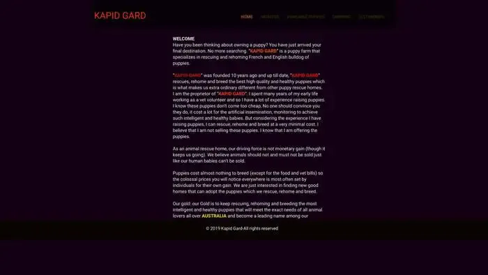 Screenshot of