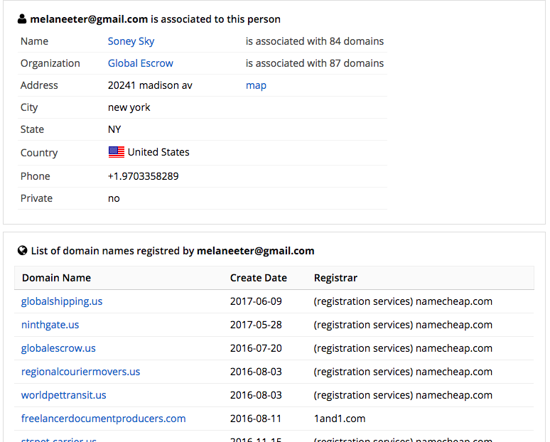 melaneeter@gmail.com Namecheap scammer