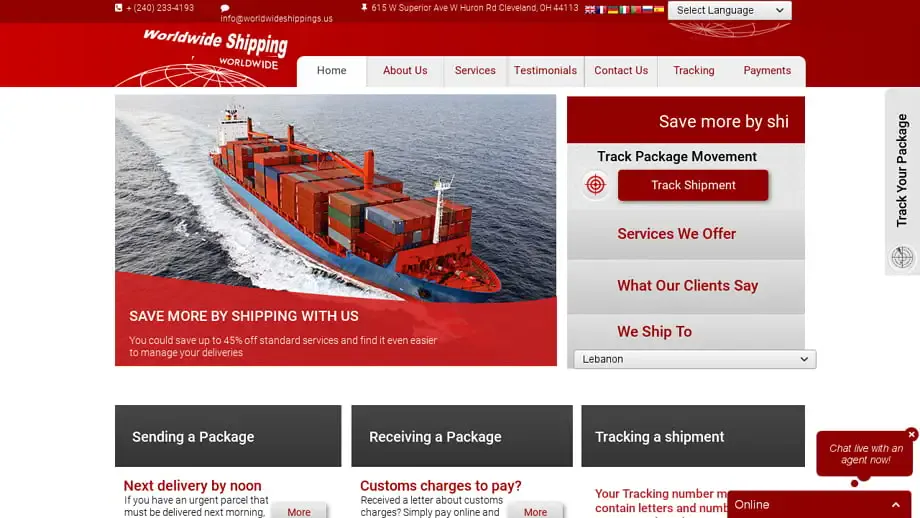 Screenshot of