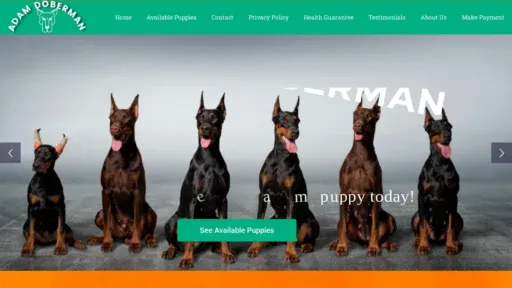 A screenshot of Adamdoberman.com