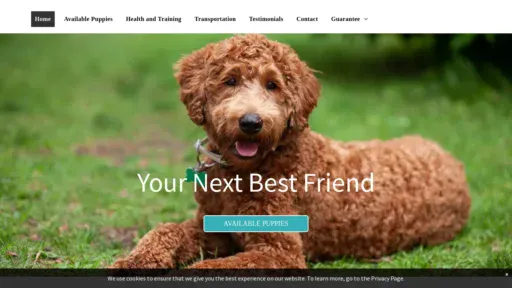 A screenshot of Adamslabradoodle.com