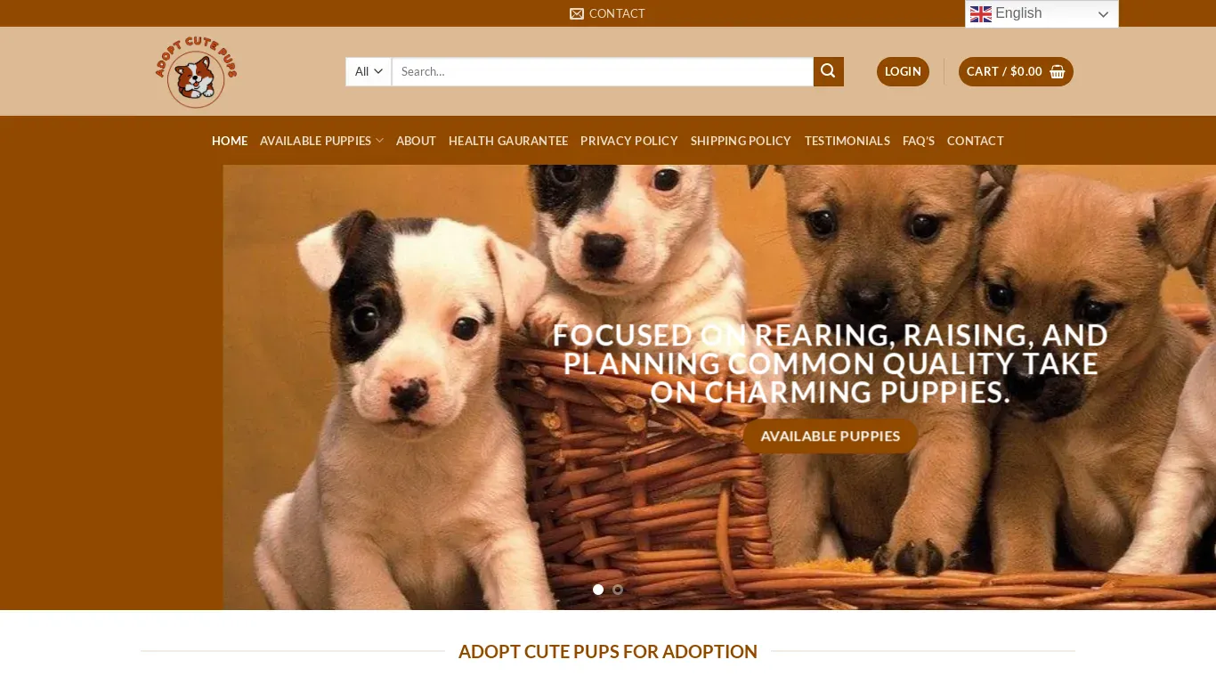 is adoptcutepups.com legit? screenshot