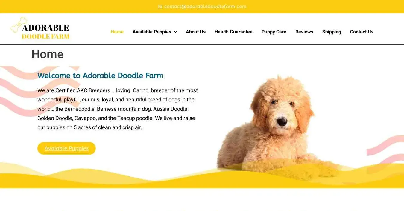 is adorabledoodlefarm.com legit? screenshot