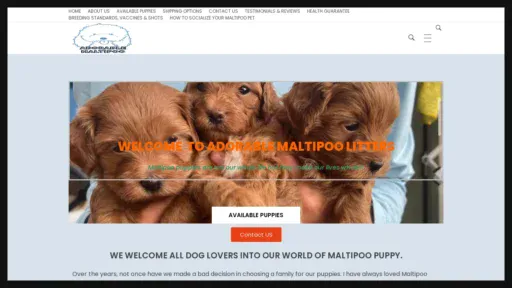 A screenshot of Adorablemaltipoolitters.com