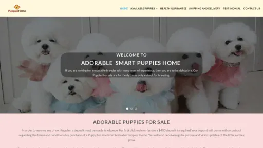 A screenshot of Adourablepethome.com