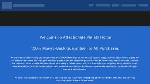 A screenshot of Affectionatepigs.com