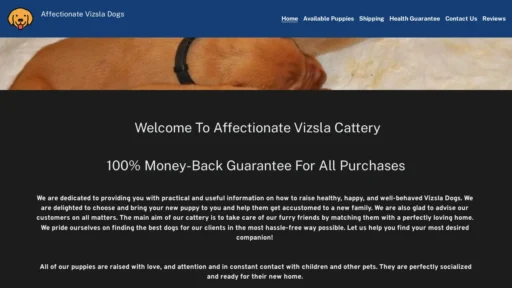 A screenshot of Affectionatespaniel.com
