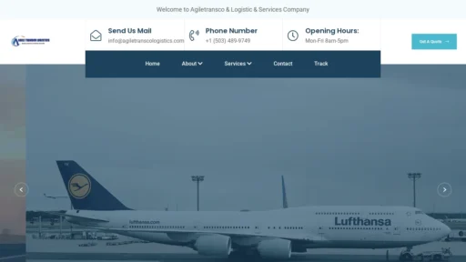 A screenshot of Agiletranscologistics.com