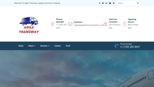 A screenshot of Agiletranswaylogistics.com