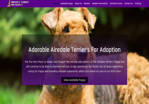 is airedaleterrierbreeders.com legit? screenshot