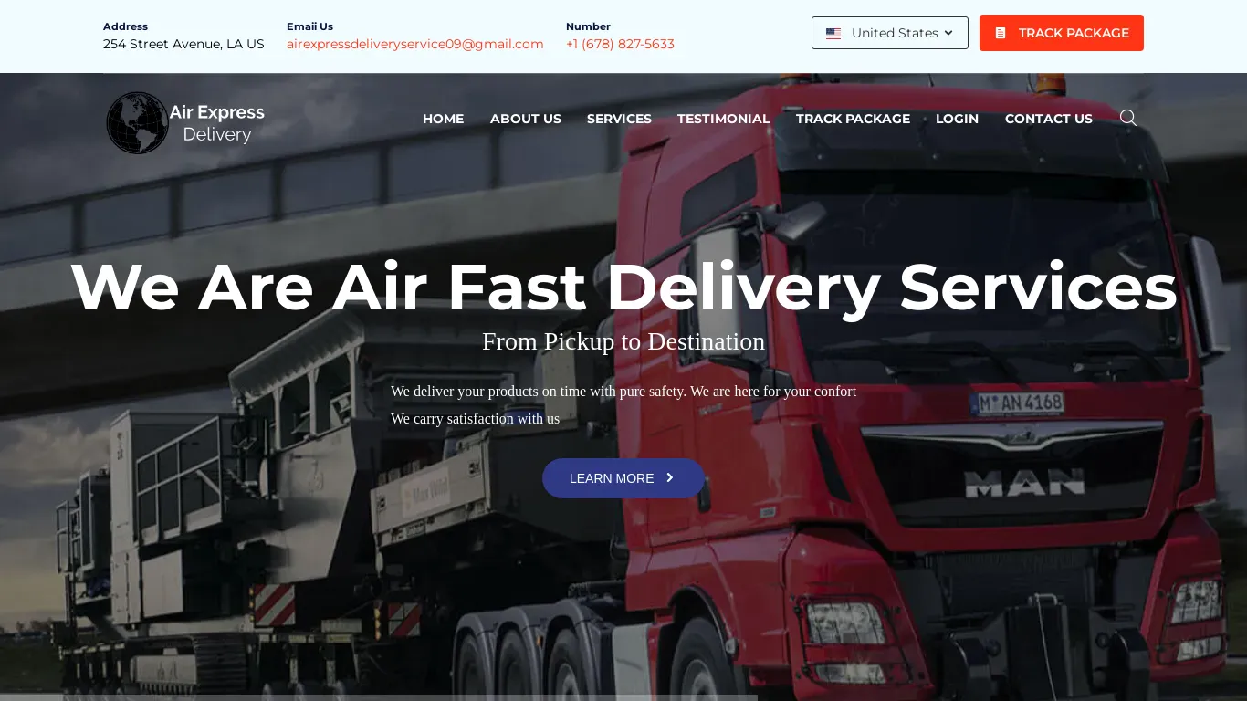 is Air Express Delivery - The Way to Ship legit? screenshot