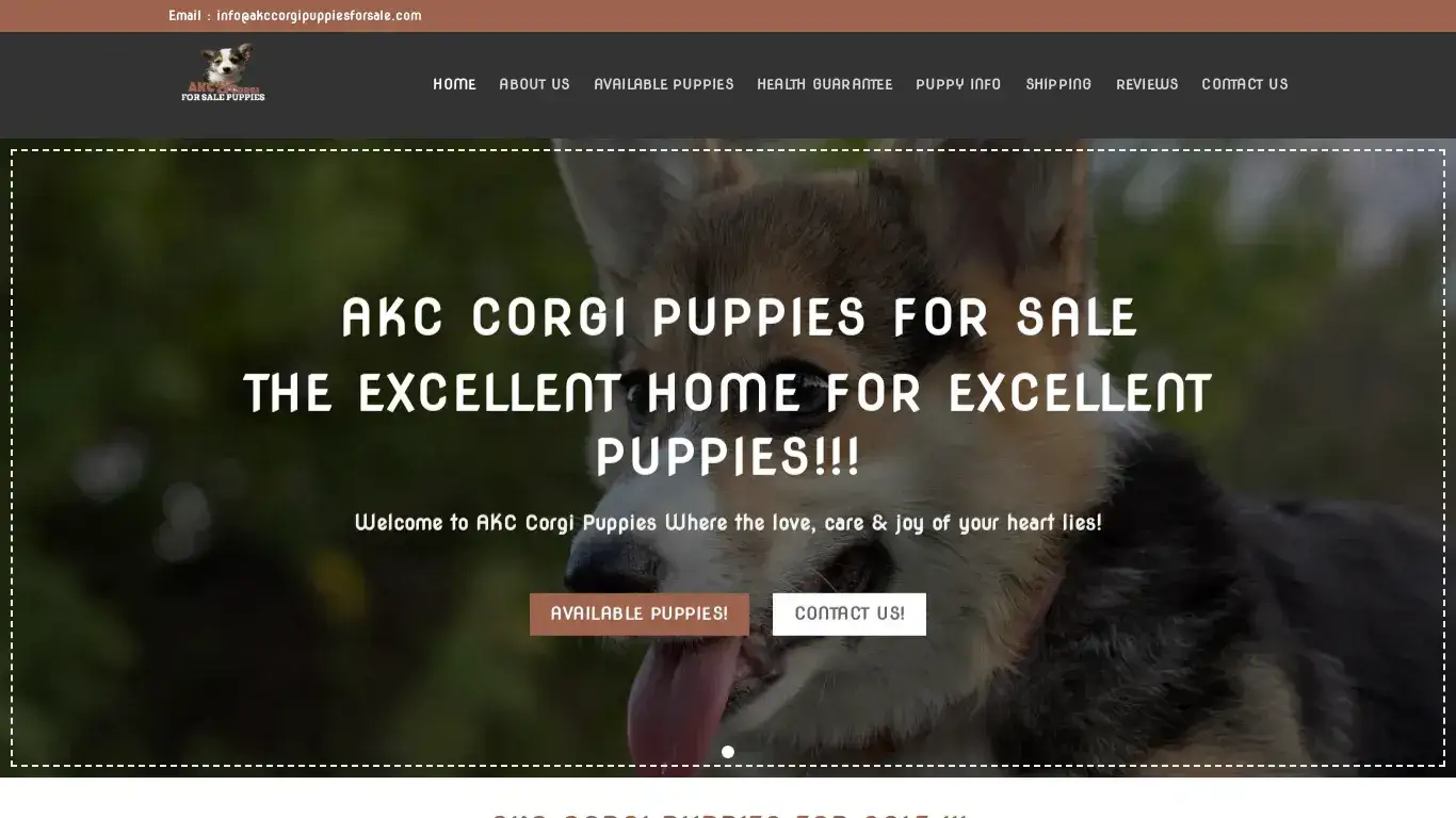 is AKC Corgi Puppies For Sale – We breed healthy top quality corgi puppies for sale at very cheap and affordable prices. legit? screenshot