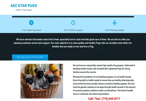 is akcstarpugs.online legit? screenshot