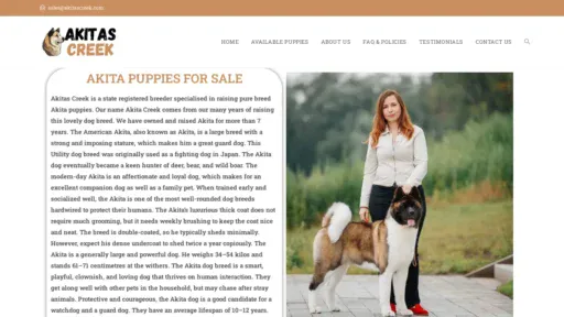 A screenshot of Akitascreek.com