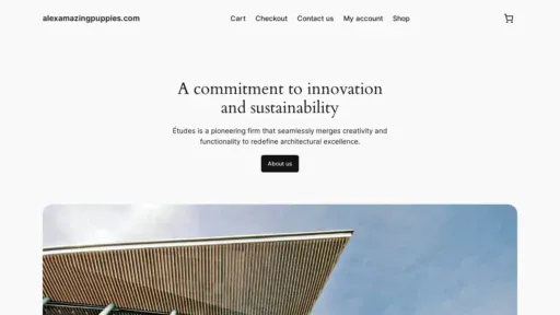 A screenshot of Alexamazingpuppies.com