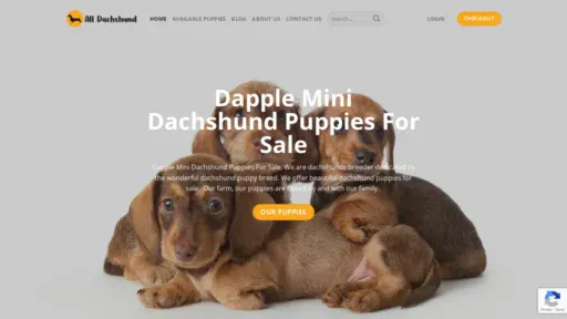 A screenshot of Alldachshund.com