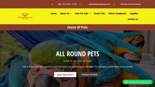 A screenshot of Allroundpets.com