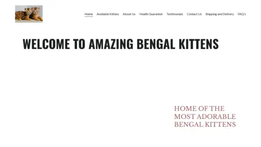 A screenshot of Amazingbengalkittens.com