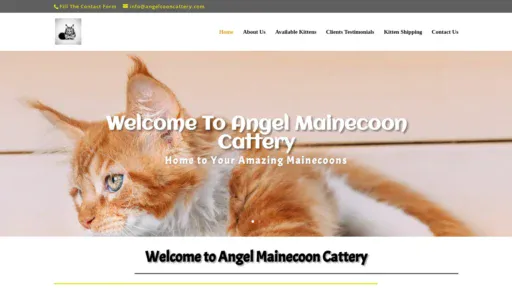 A screenshot of Angelcooncattery.com