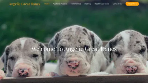 A screenshot of Angelicgreatdanes.com