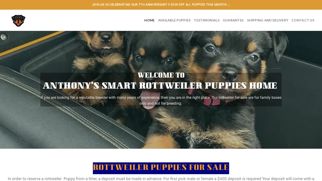 is anthonyrotpuppies.com legit? screenshot