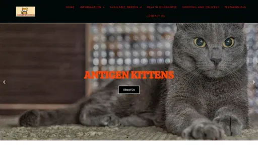 A screenshot of Antigenkittens.com