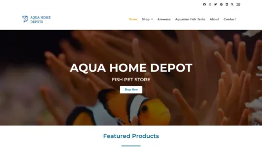 A screenshot of Aquahomedepot.com
