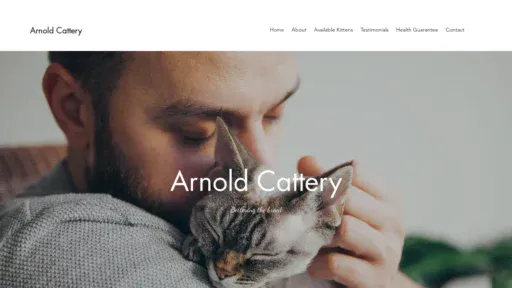 A screenshot of Arnoldcattery.com