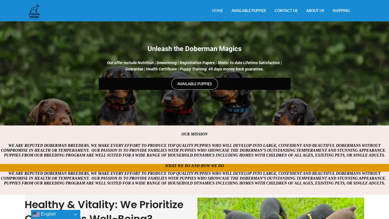 is Home - Astonishing Champion Dobermans legit? screenshot