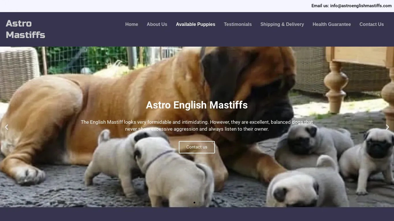 is astroenglishmastiffs.com legit? screenshot