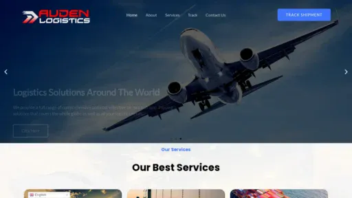 A screenshot of Audenlogistics.com
