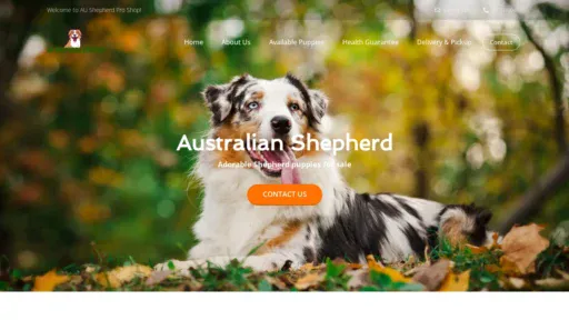A screenshot of Aushepherdpro-shop.com