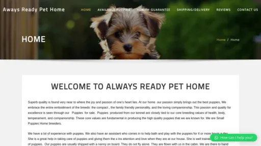 A screenshot of Awaysreadypethome.co.za