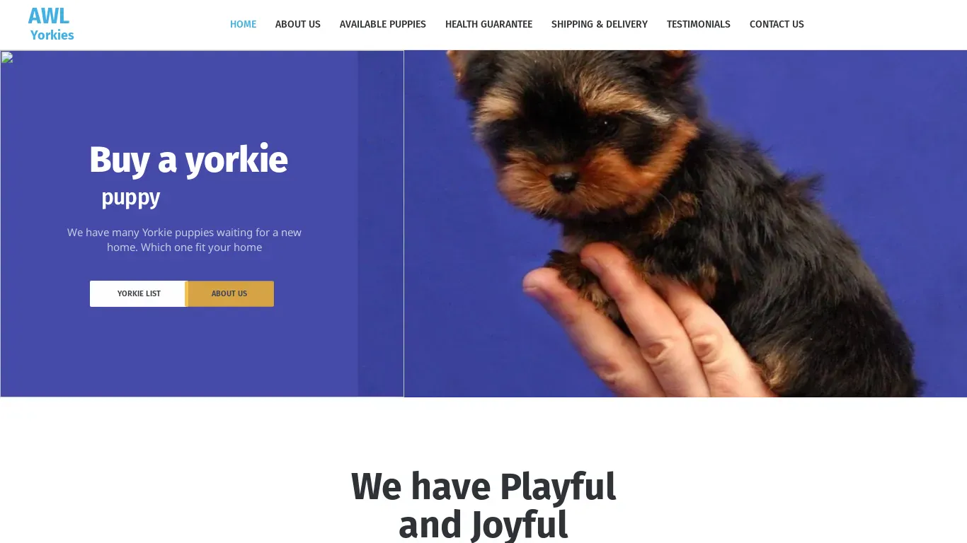 is awlyorkies.com legit? screenshot
