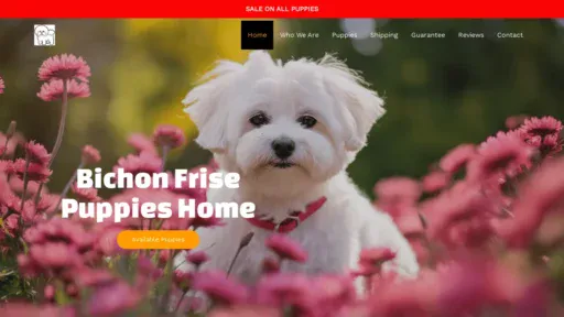A screenshot of Azemibichonfrisehome.com